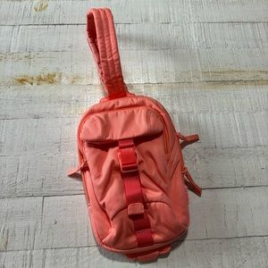 Vera‎ Bradley Utility Sling Backpack in Desert Flower Pink Recycled Cotton